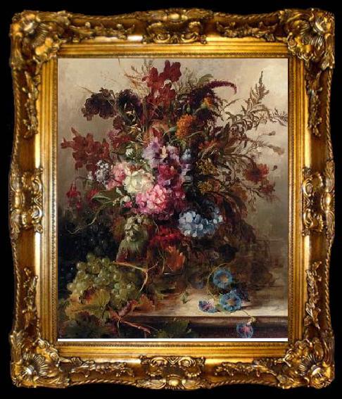 framed  unknow artist Floral, beautiful classical still life of flowers.075, ta009-2